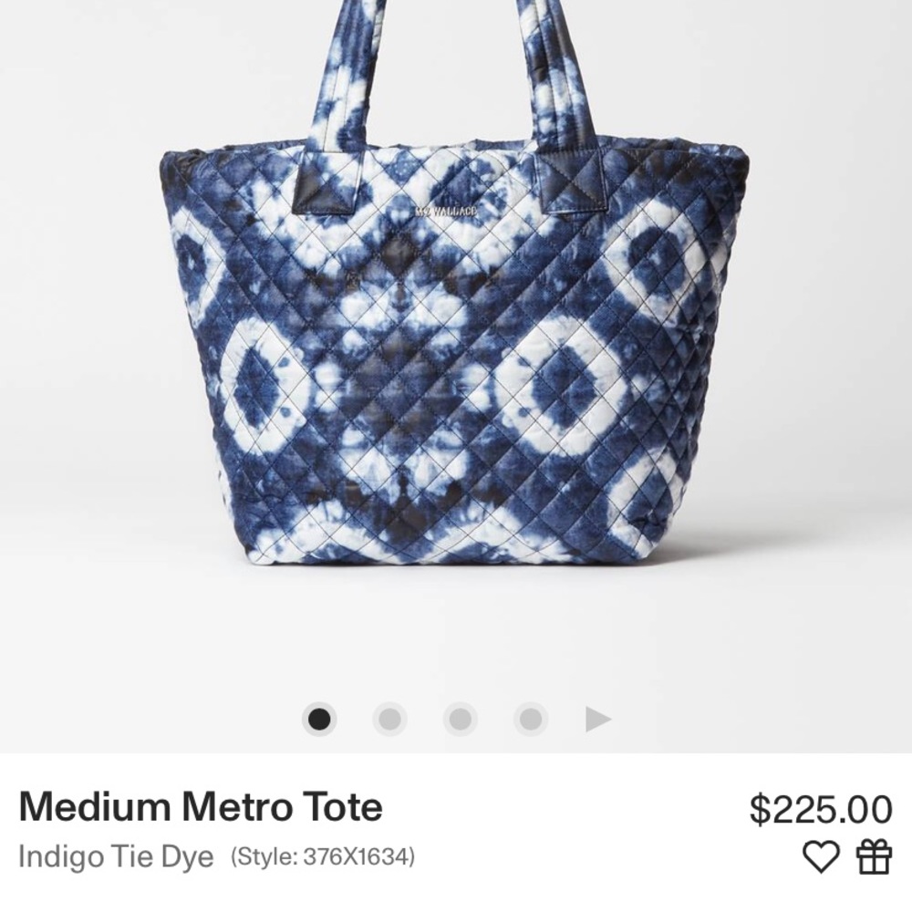 NWT MZ Wallace medium metro tote in Indigo tie dye